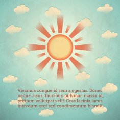 Vintage card with sun N2