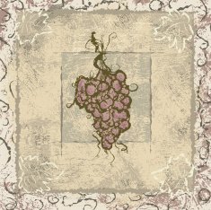 Grape bunch on a textured background tiles