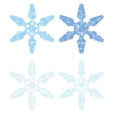 Grunge Snowflakes - set 04 of 09