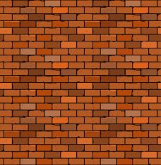 Seamless pattern of red brick with cracks and irregularities