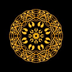 Golden Mandala Ethnic abstract decorative elements N2