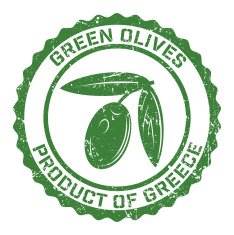 Olives Grunge Rubber Stamp N10