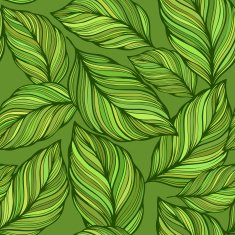 Seamless green leaves background N6