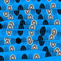 abstract shape with blue background