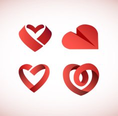 Red heart icon collection N2