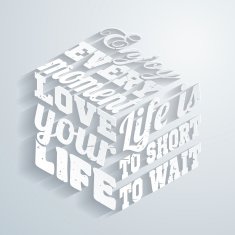 Enjoy every moment love your life - paper background
