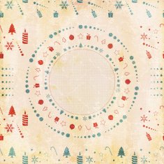 Semi-Seamless Grunge Vector Christmas Background N2