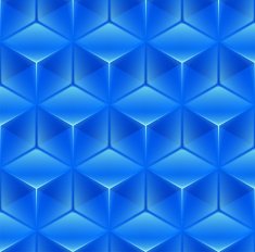 Blue Cube Seamless Background Pattern