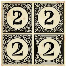 Old Paper with Decorative Number 2