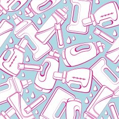 texture with bottles