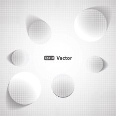 Abstract Background Vector - Circles with Drop Shadows N4