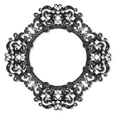 round carved vintage frame for picture or photo N5