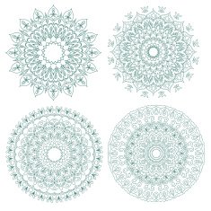 Mandala set Vintage decorative elements N3