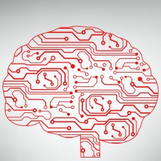 Circuit board computer brain Vector illustration N27