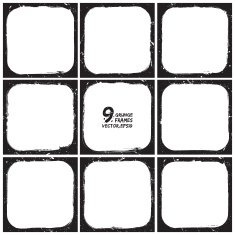Grunge vector frames