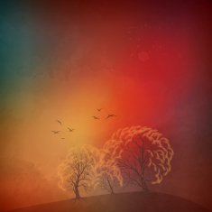 Vector autumn landscape