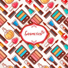 colorful background with cosmetics N2