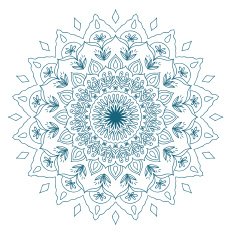 Mandala Round Ornament Pattern N24