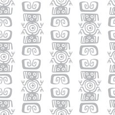 Seamless Mexican gray and white pattern N2