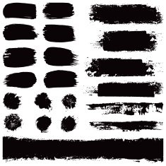 Grungy paint strokes