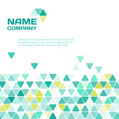 Abstract geometric background template background with green triangle shapes N2