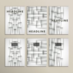 Set vector artwork with background of polylines N3