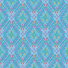 Blue ethnic rustic ornament
