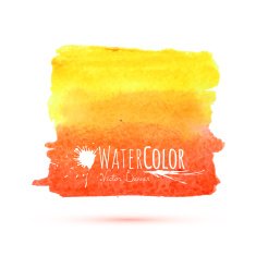 Bright orange banner isolated on white background N2