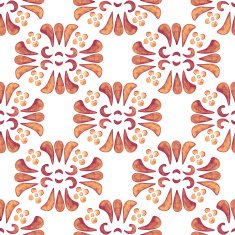 Watercolor seamless pattern hand drawn golden flowers petals