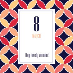 Card diamonds and circles pattern petals N2