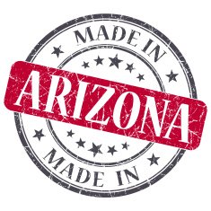 made in Arizona red round grunge isolated stamp