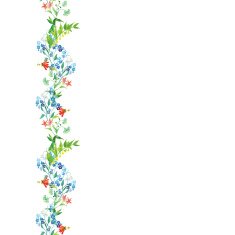 Meadow flowers seamless vertical vector background