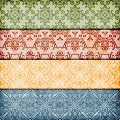 vector seamless patterns on crumpled paper texture N2