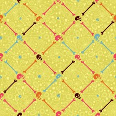 Halloween party skull background seamless pattern N2