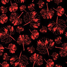beautiful watercolor pattern of leaves handmade painted N5