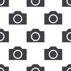 photo camera vector seamless pattern