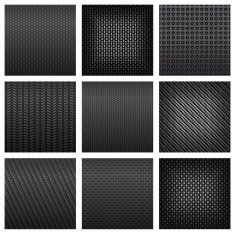 Gray carbon fiber and metallic textured pattern