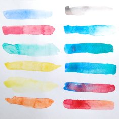 Abstract Watercolor Shapes Set for Background
