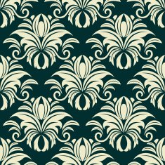 Gothic floral beige pattern