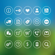Shopping and commercial light icons N2