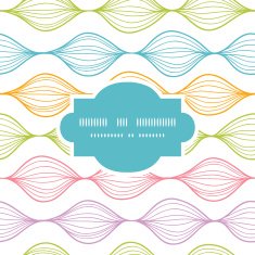 Colorful horizontal ogee frame seamless pattern background