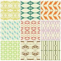 Retro different vector seamless patterns N8