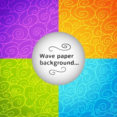 Colorful wave postcard Vector illustration N2
