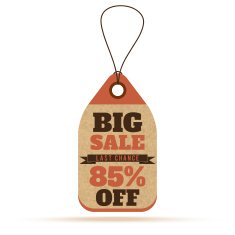Price tags in vintage style N9