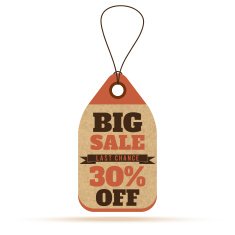 Price tags in vintage style N12