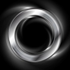 Elegant metallic circle logo