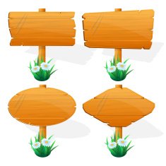 wooden sign boards N10