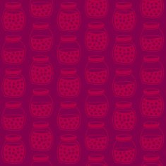 Deep seamless pattern with the cherry jam jars