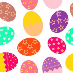 Vector Easter Seamless pattern with eggs background N5