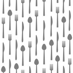 Fork Knife Spoon Texture Grey N2